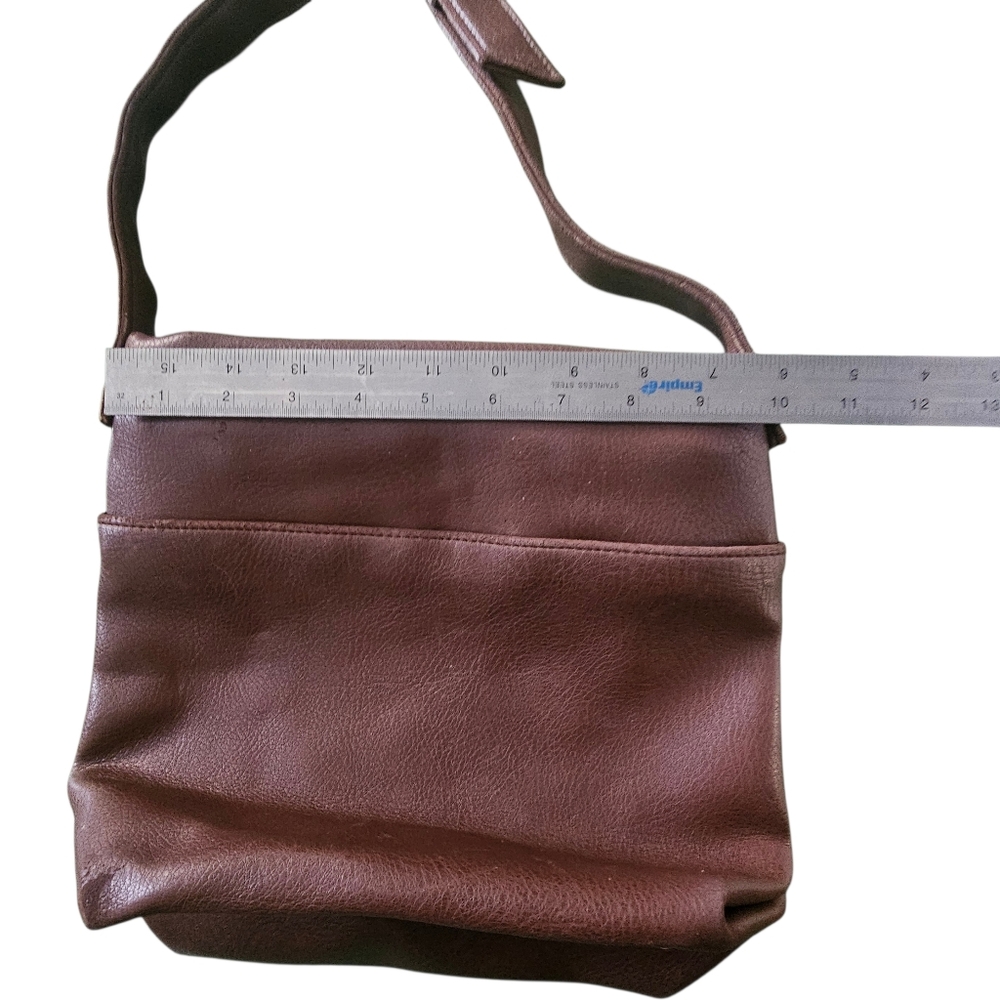Stone Mountain Authentic Brown Genuine Leather Crossbody Purse Women's Hand Bag - Picture 10 of 14